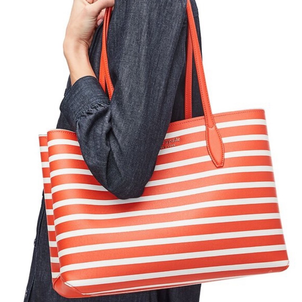 MAKE AN OFFER all day sailing stripe tote kate spade brand new condition